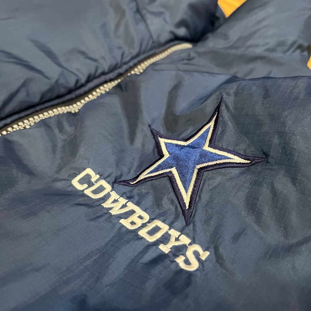 Vintage 90s Dallas Cowboys Mesh Reversible Jacket L Pro Playey NFL Experience - Picture 10 of 16